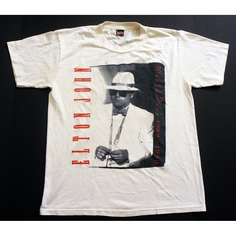 Vintage Elton John  1989-1990 World Tour T Shirt size Large